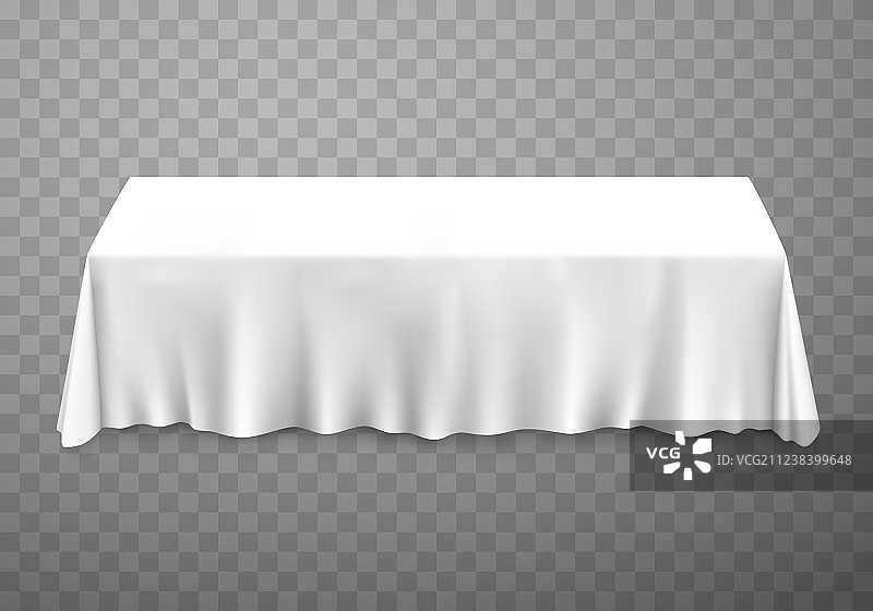 带有白色桌布的桌子图片素材