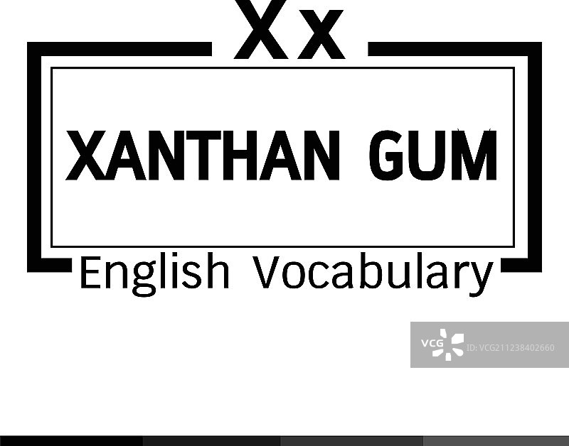 黄原胶英文词汇设计图片素材