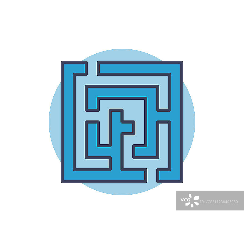 彩色迷宫图标图片素材