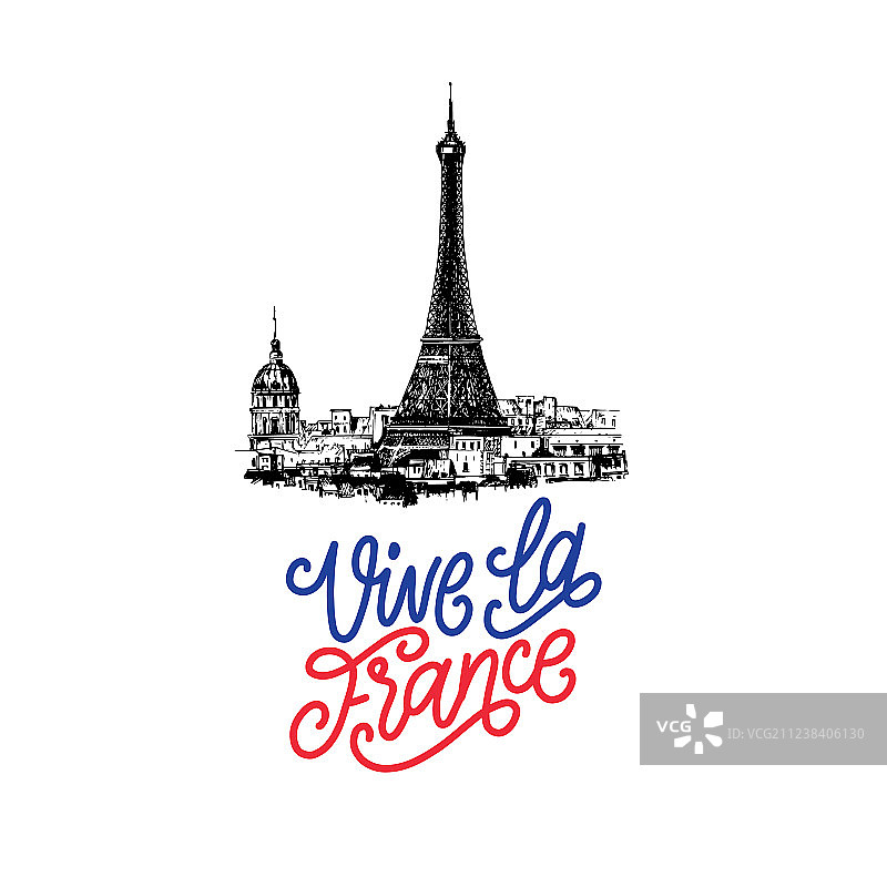 埃菲尔铁塔巴士底日设计图片素材
