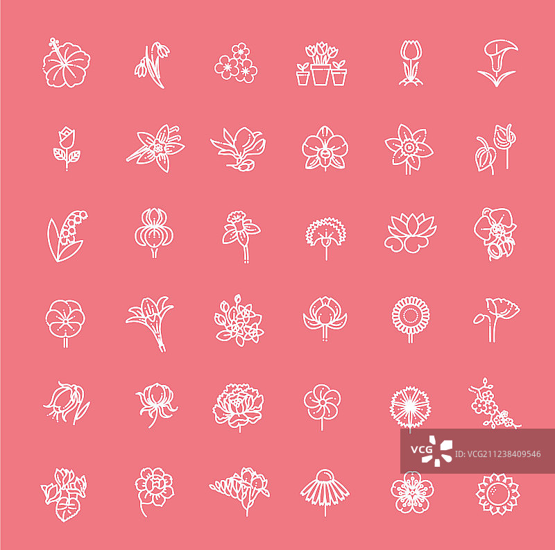 花朵图标合集图片素材