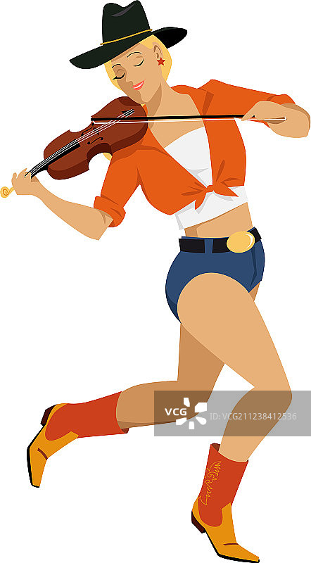 小提琴女孩图片素材