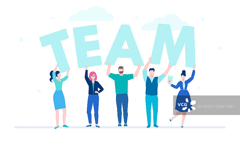 创意团队 - 扁平设计风格图片素材