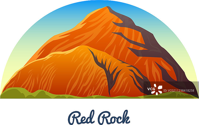 内华达州红石峡谷山峰图片素材