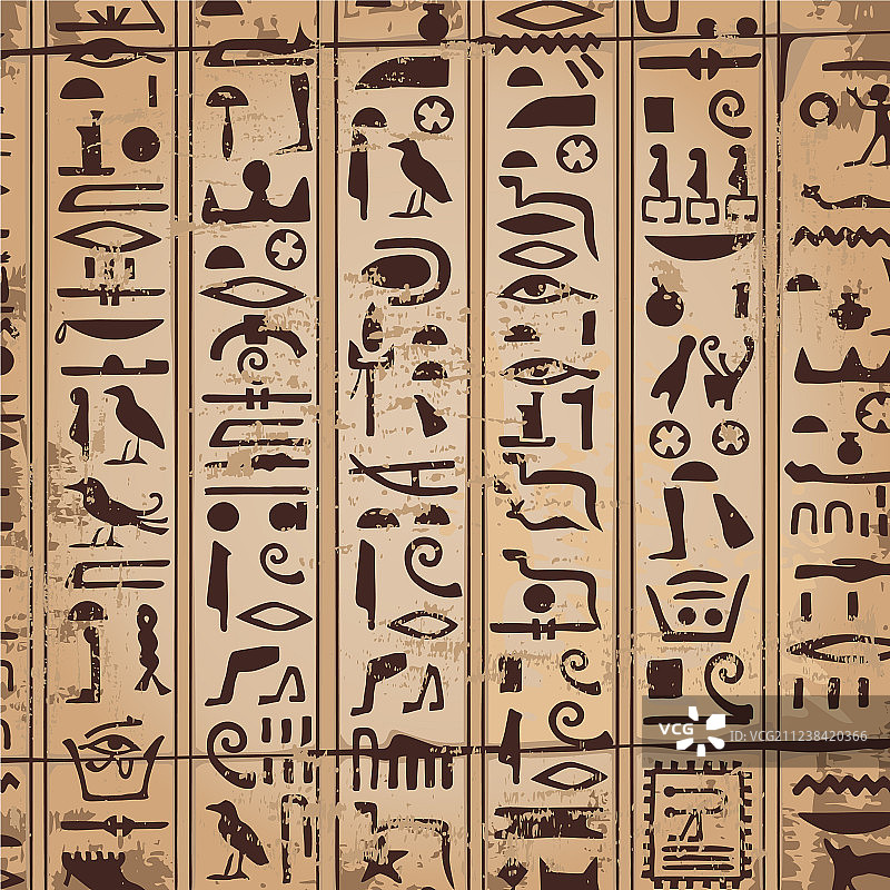 埃及装饰和象形文字图片素材
