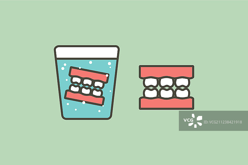 成人用假牙图片素材