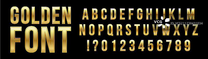 创意金色光面字体图片素材
