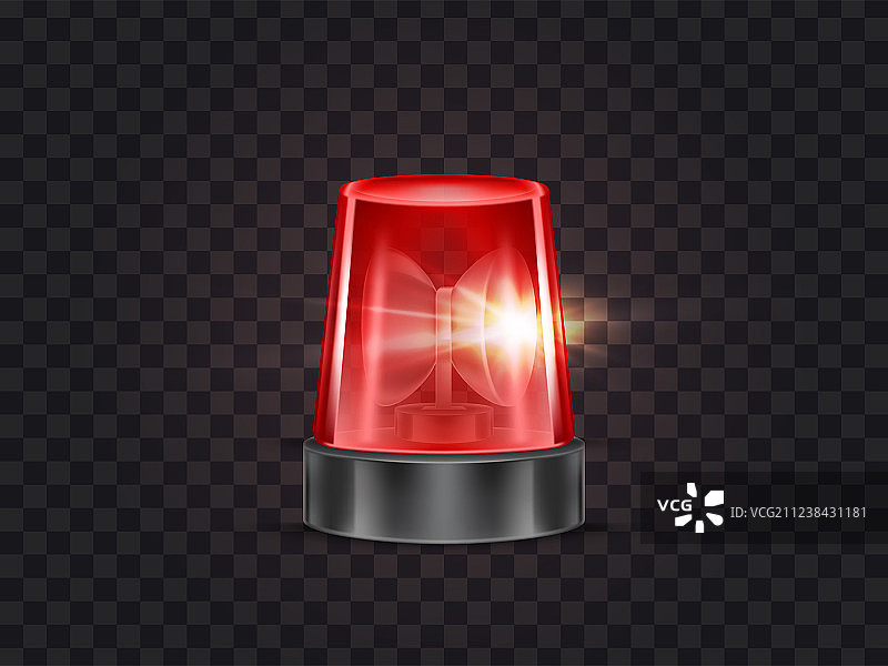 红色紧急闪光灯信标与警笛图片素材