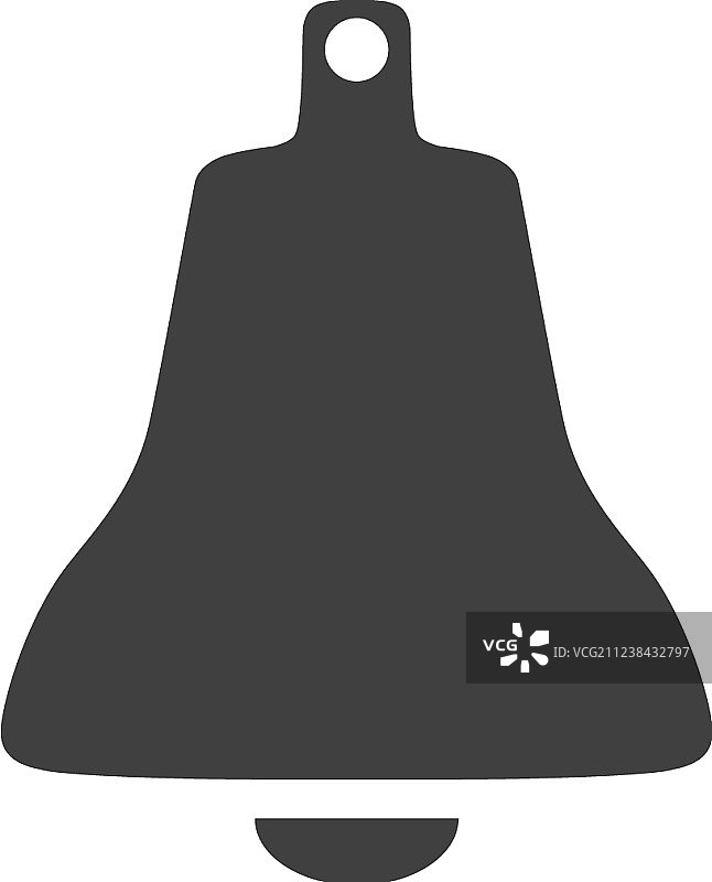 白色背景上隔离的铃铛图标图片素材