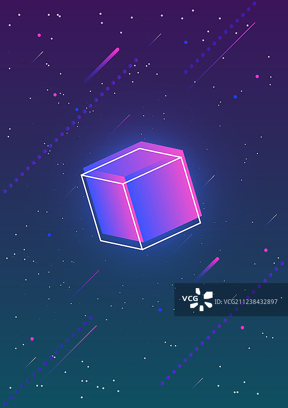 抽象竖版发光渐变背景图片素材