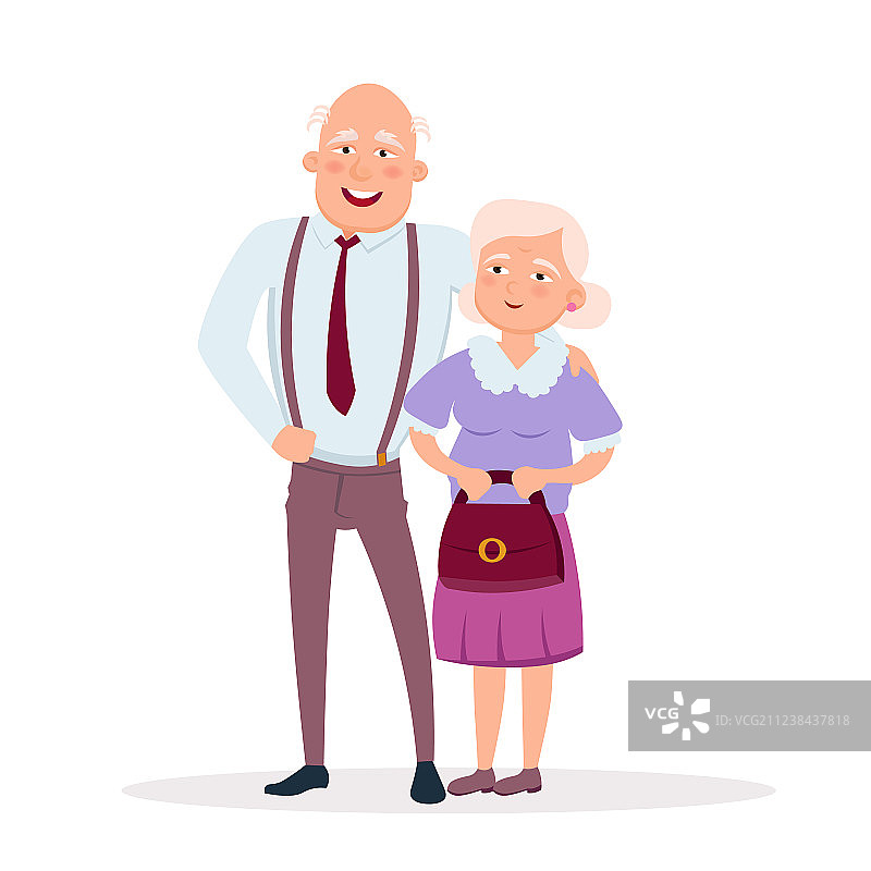 可爱的老年夫妇图片素材