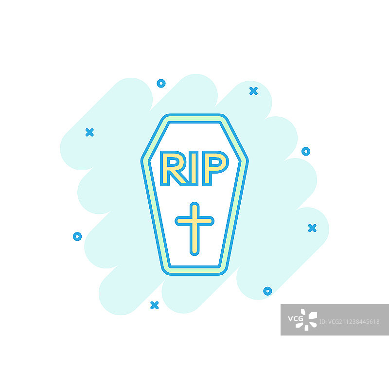 卡通风格万圣节墓碑图标图片素材