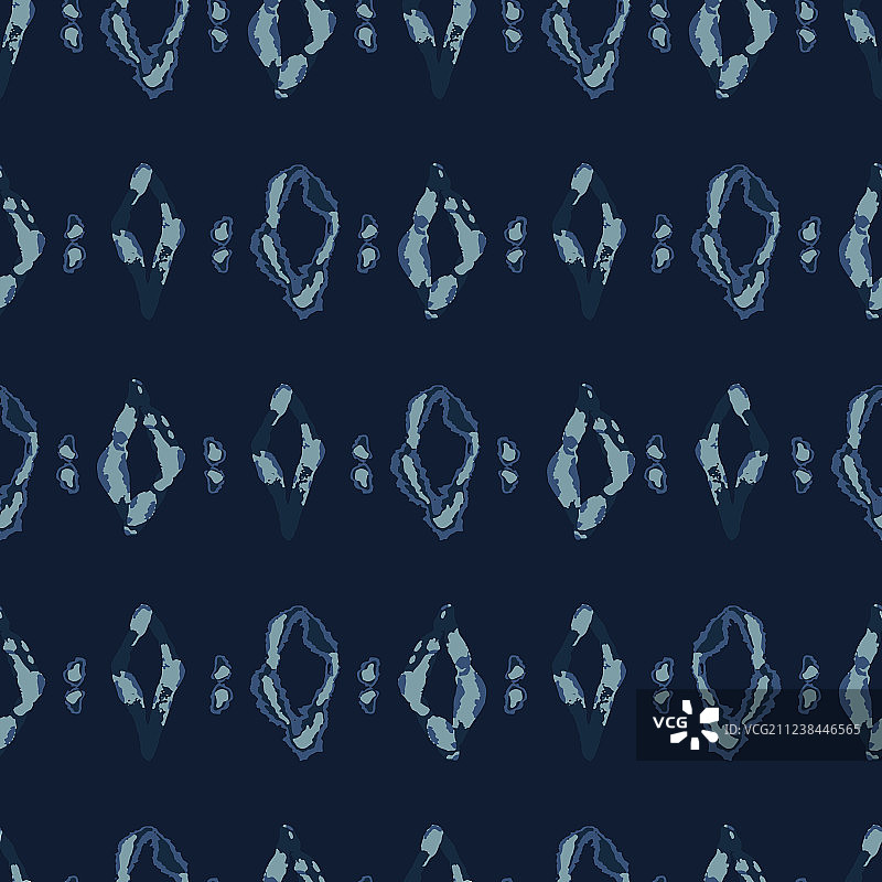 靛蓝色蜡染无缝图案图片素材