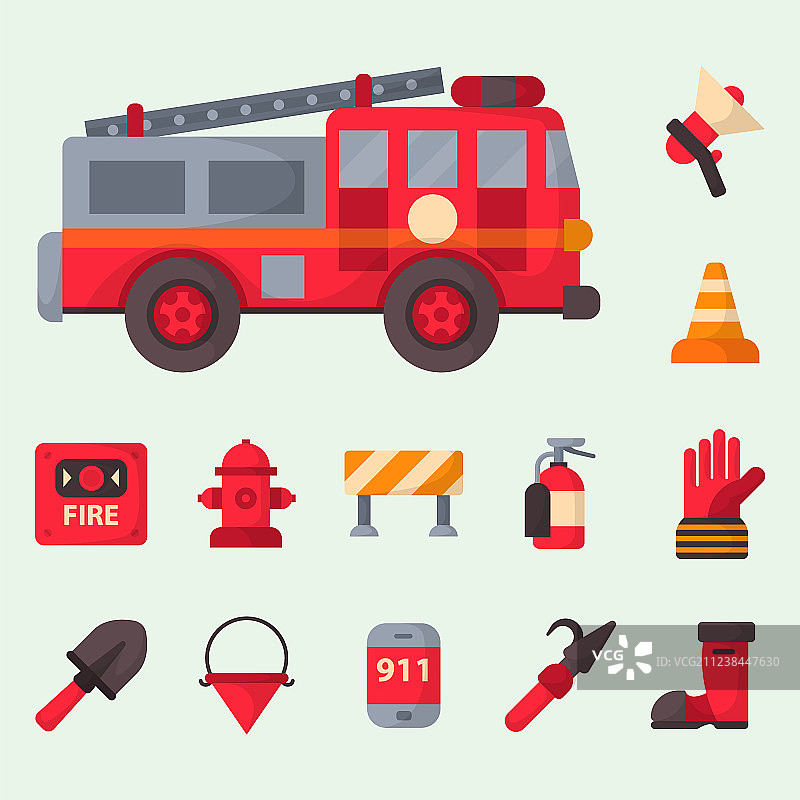 消防安全设备及应急工具图片素材