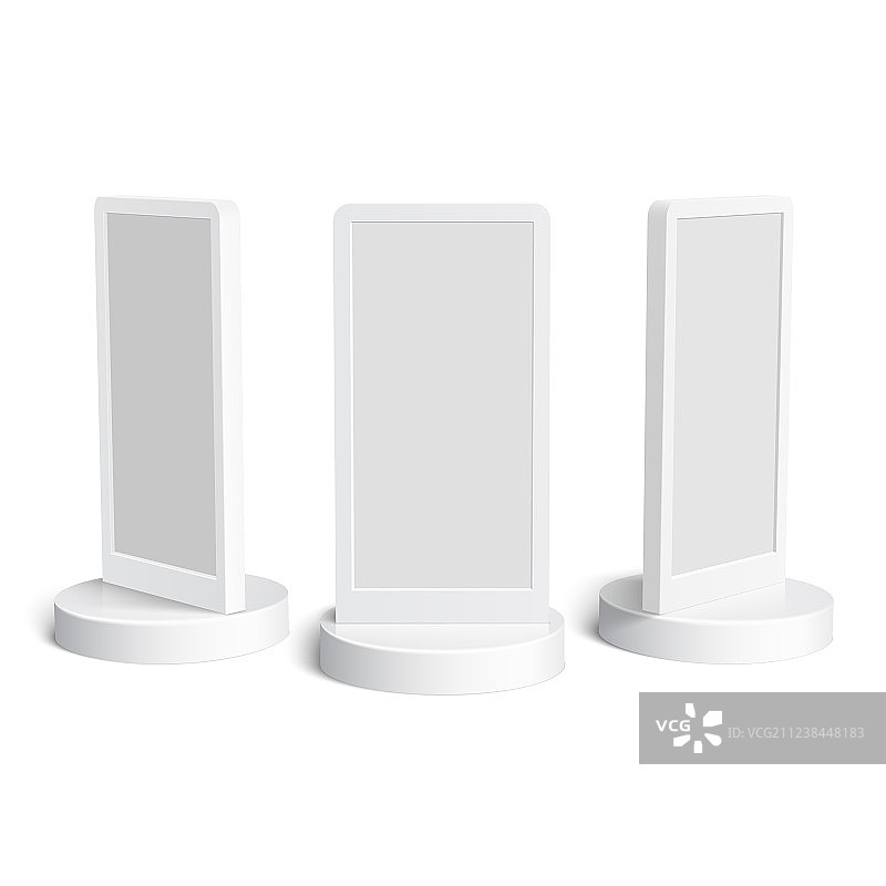 逼真的3D户外灯箱广告图片素材