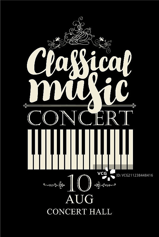 古典钢琴音乐会海报图片素材