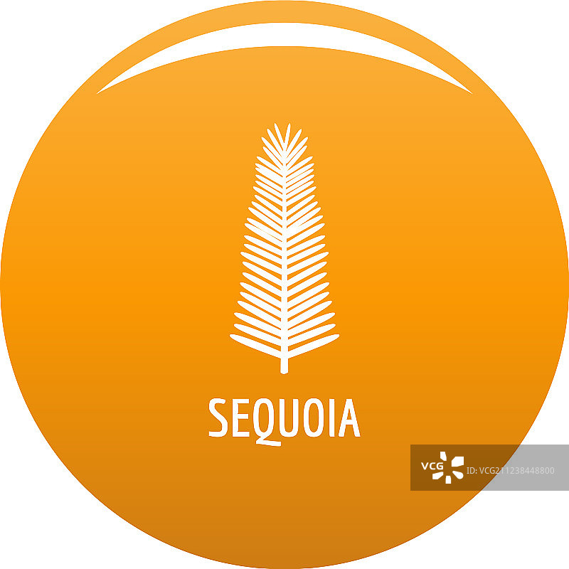 红杉叶子图标（橙色）图片素材