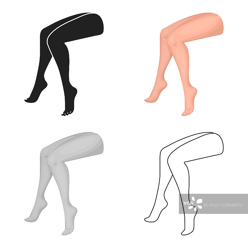 卡通风格的腿部图标图片素材
