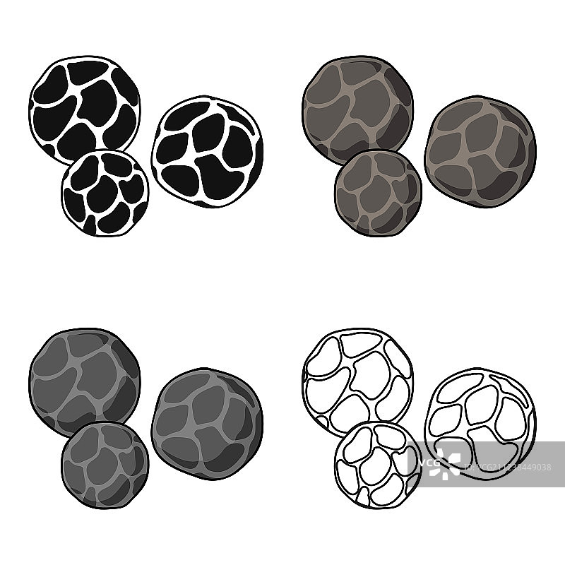 卡通风格的黑胡椒图标图片素材