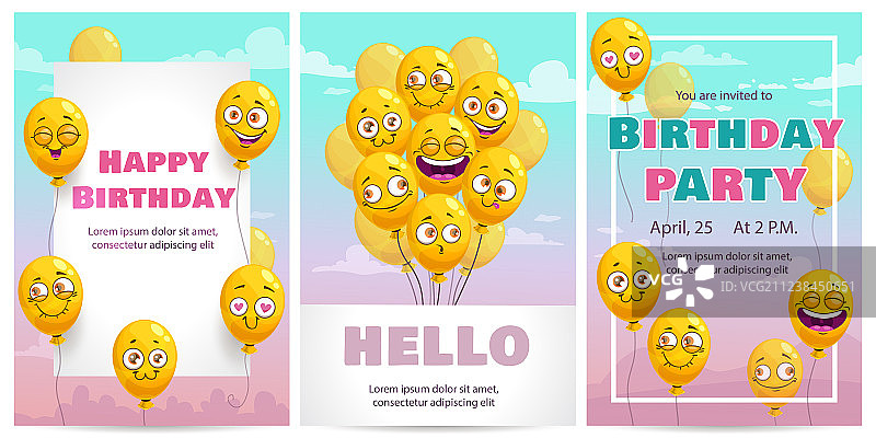 生日祝福贺卡模版图片素材