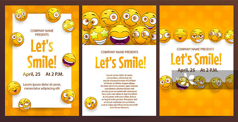 三张有趣的宣传海报模板图片素材