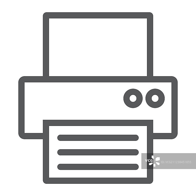 传真线图标，办公和文档打印机标志图片素材