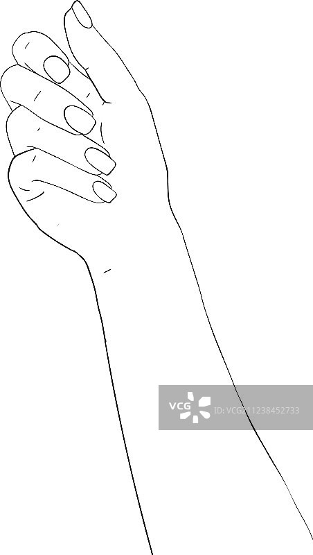 优雅女性的手部护理程序图片素材