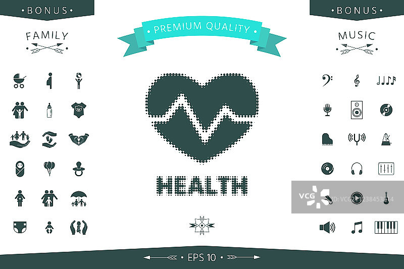 心形符号－半色调logo图片素材