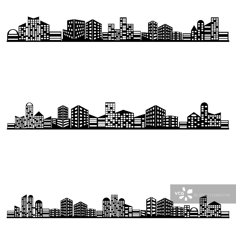黑色城市图标合集图片素材