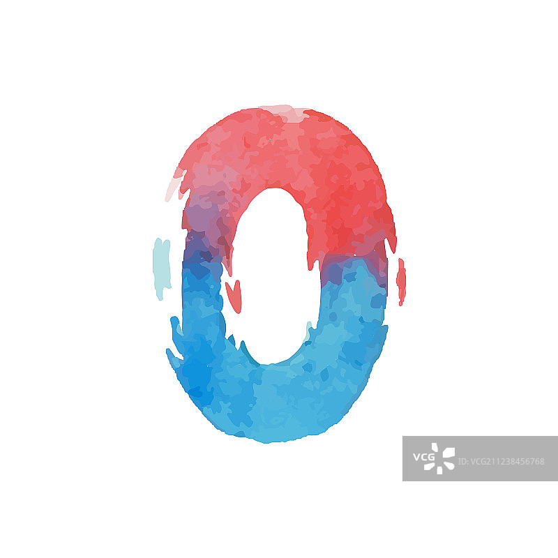 彩色水彩字体图片素材