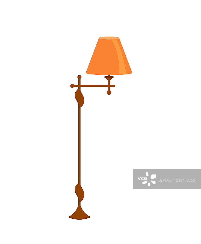 一组彩色卡通落地灯图片素材