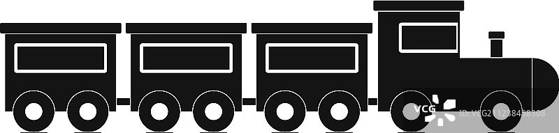 玩具火车图标简约风格图片素材