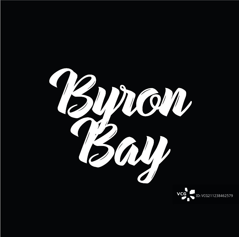 拜伦湾文字设计书法图片素材