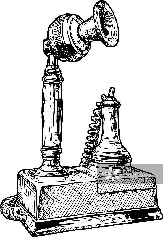 老式烛台电话图片素材