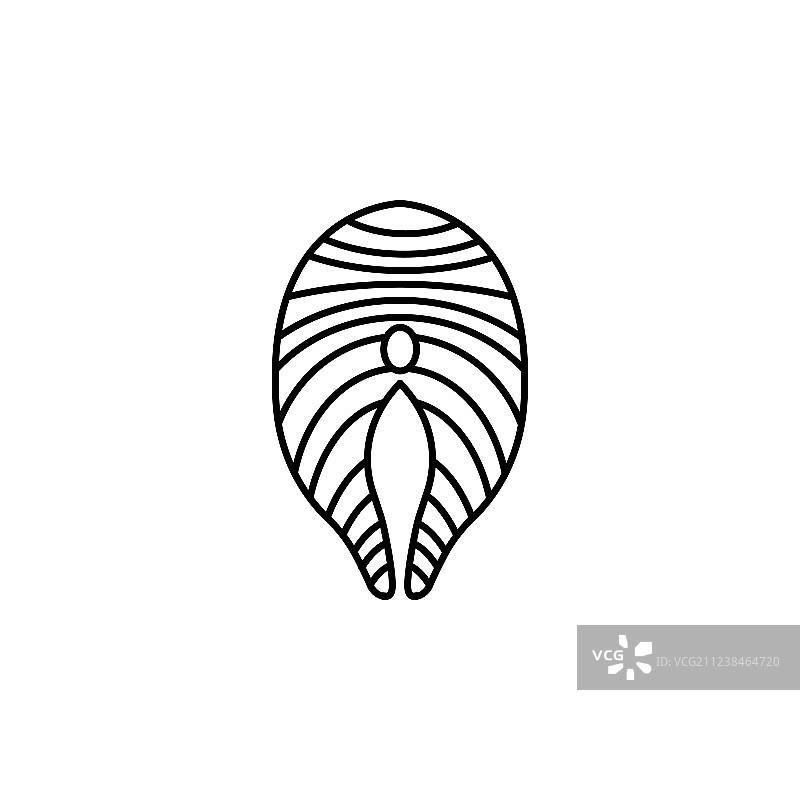 三文鱼线性图标图片素材