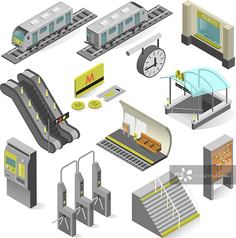 2.5D地铁站图片素材