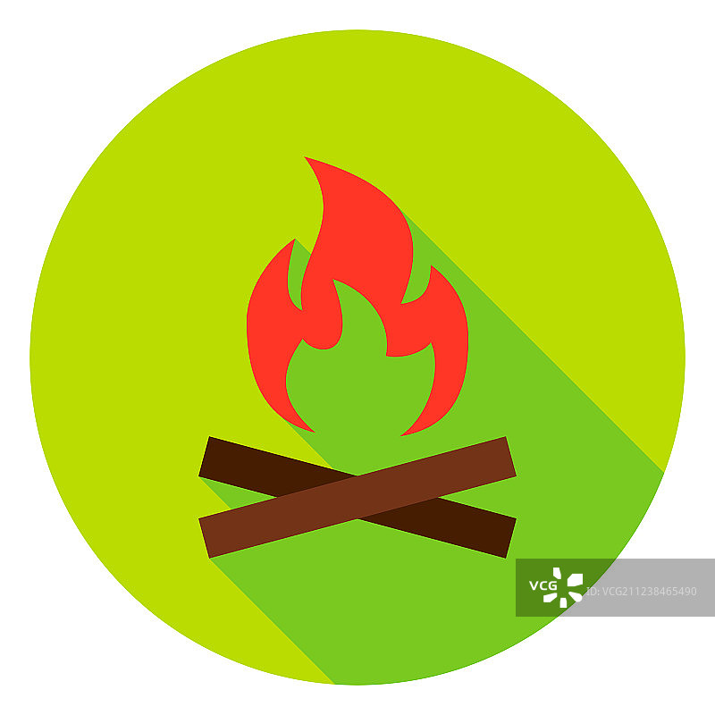 篝火圆形图标图片素材