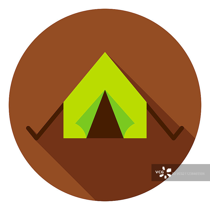 露营帐篷圆形图标图片素材