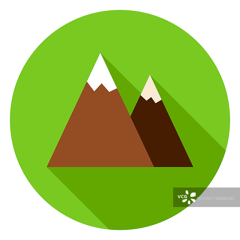 山峰圆形图标图片素材