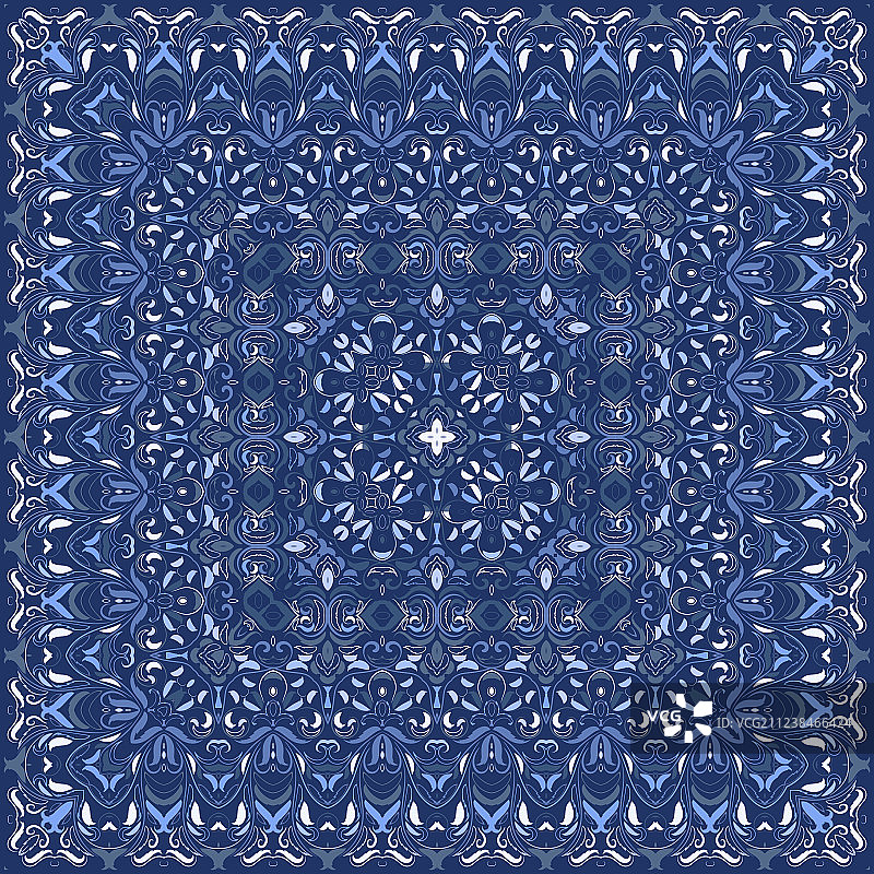 优雅的浅蓝色抽象方形图案图片素材