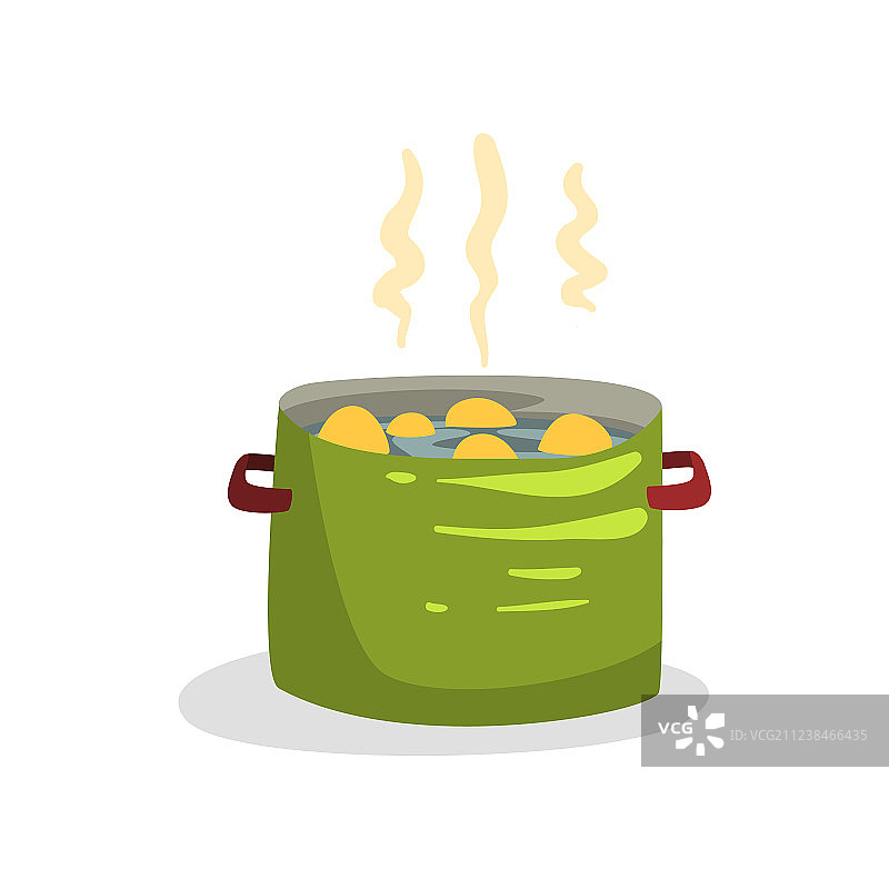 沸水中煮的去皮土豆图片素材