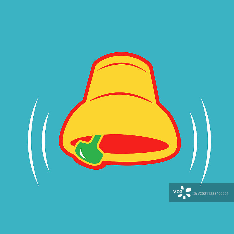 孤立的亮色响铃图标图片素材