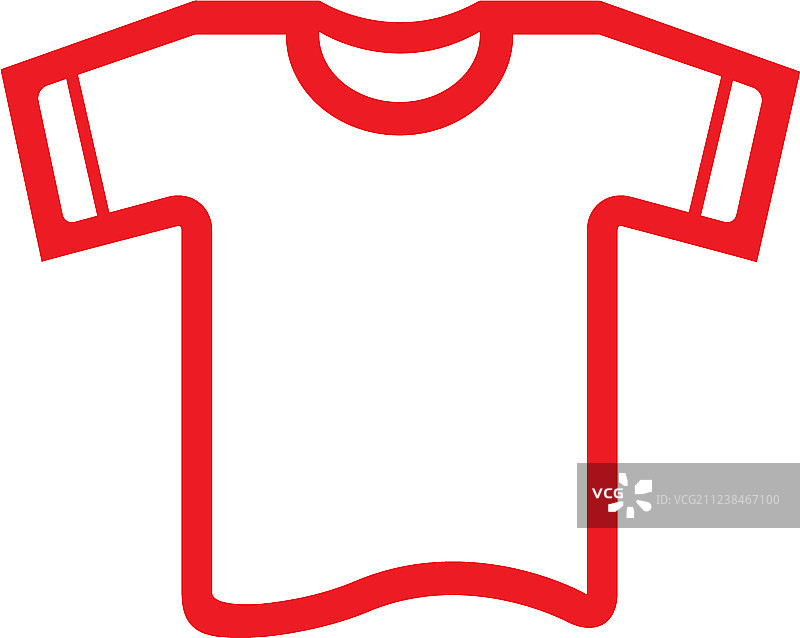 创意红色T恤标志图片素材