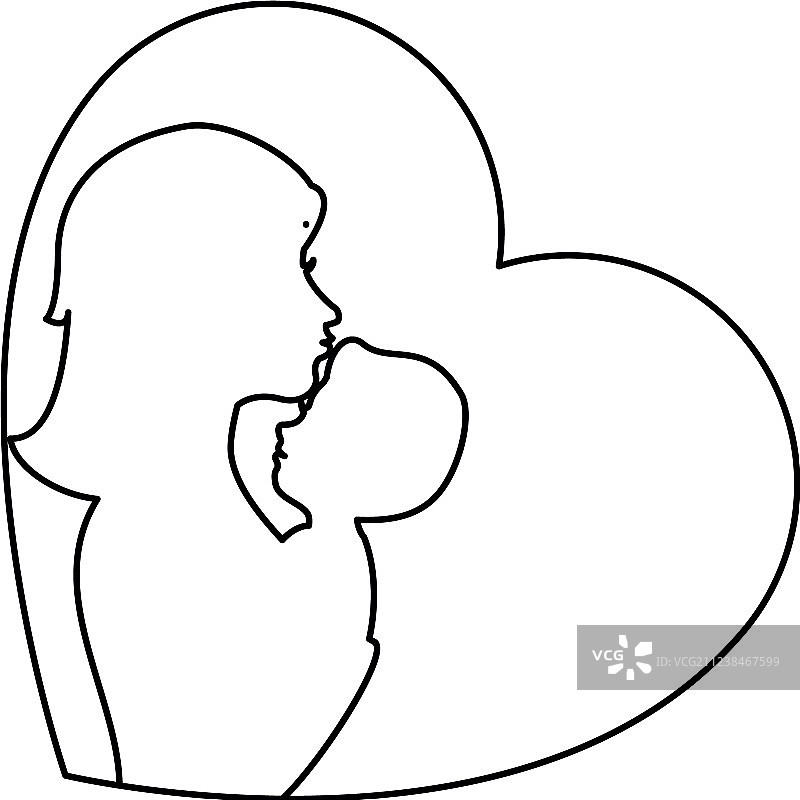 母亲和婴儿图标图片素材