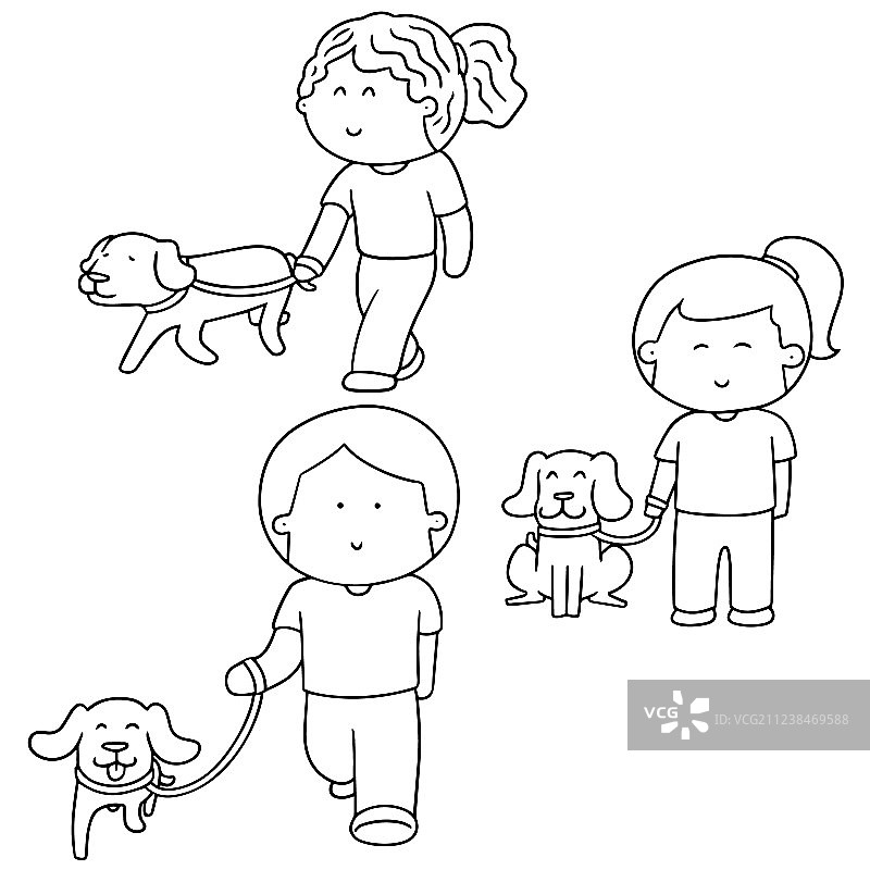 人和狗图片素材