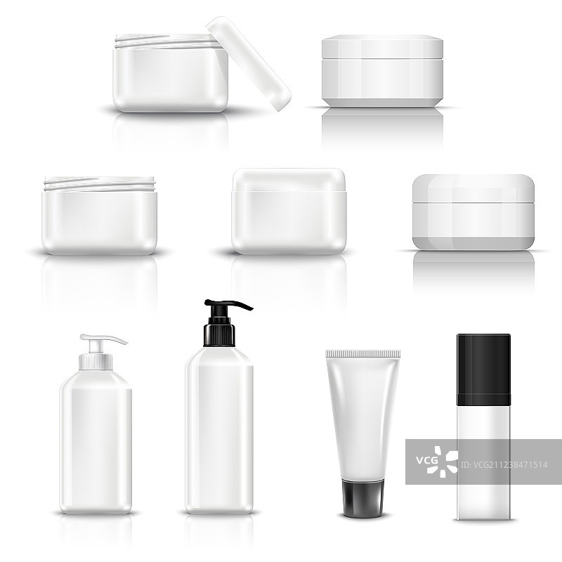 干净的白色塑料空容器图片素材