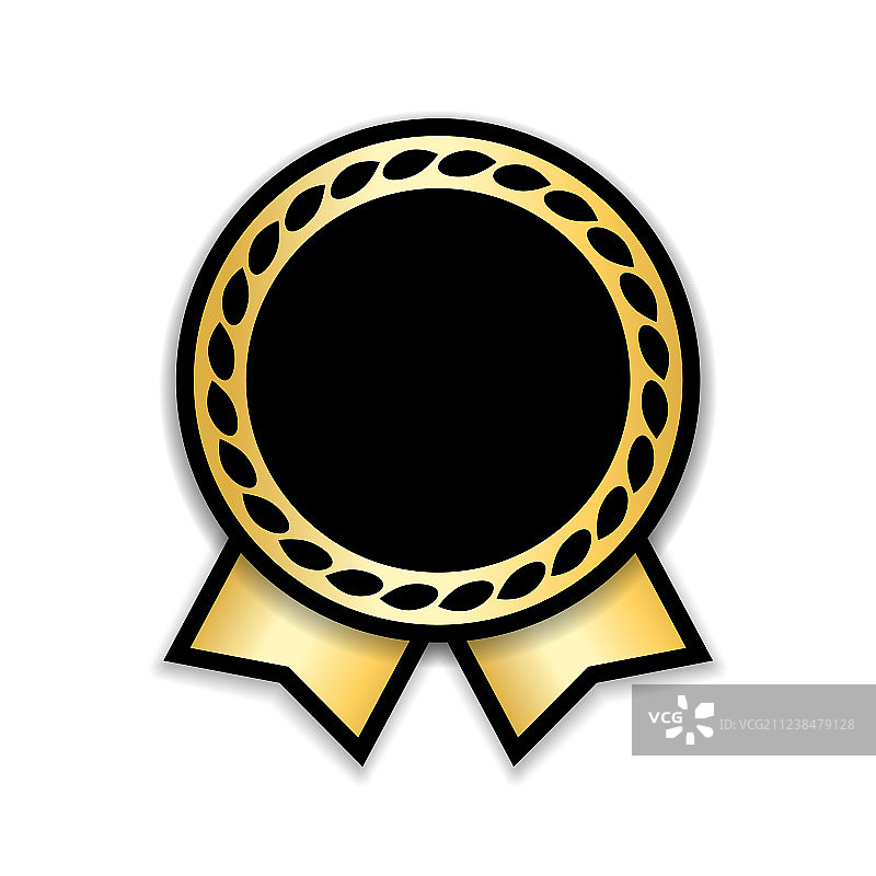 金色奖 ribbon 隔离设计奖章标签图片素材