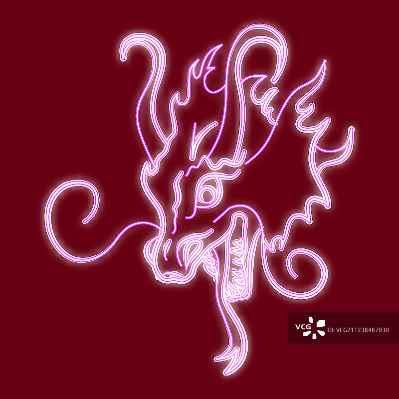 中国龙的头部图片素材