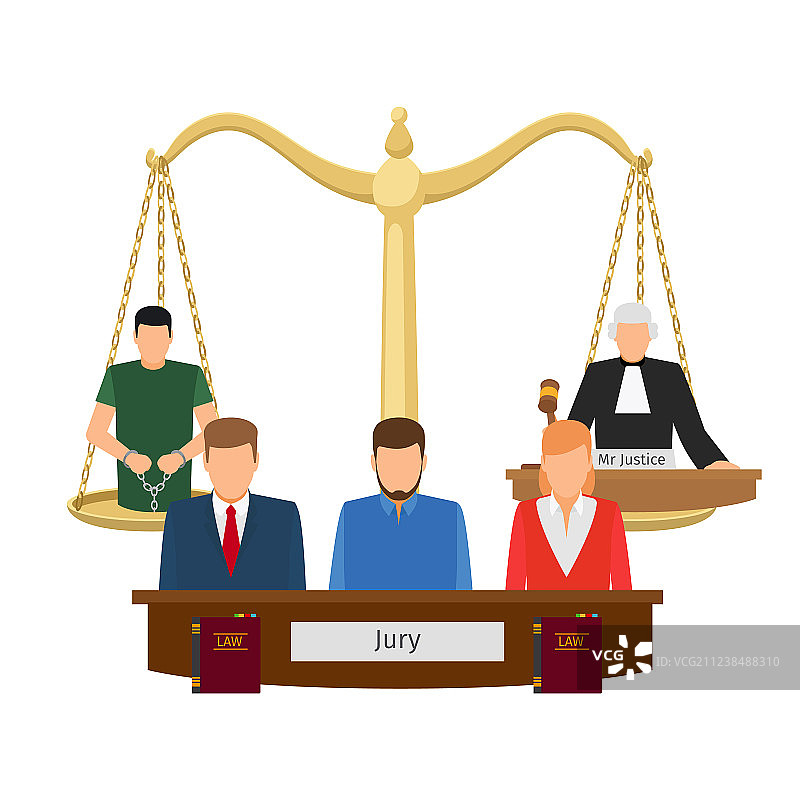 天平上的正义概念图片素材