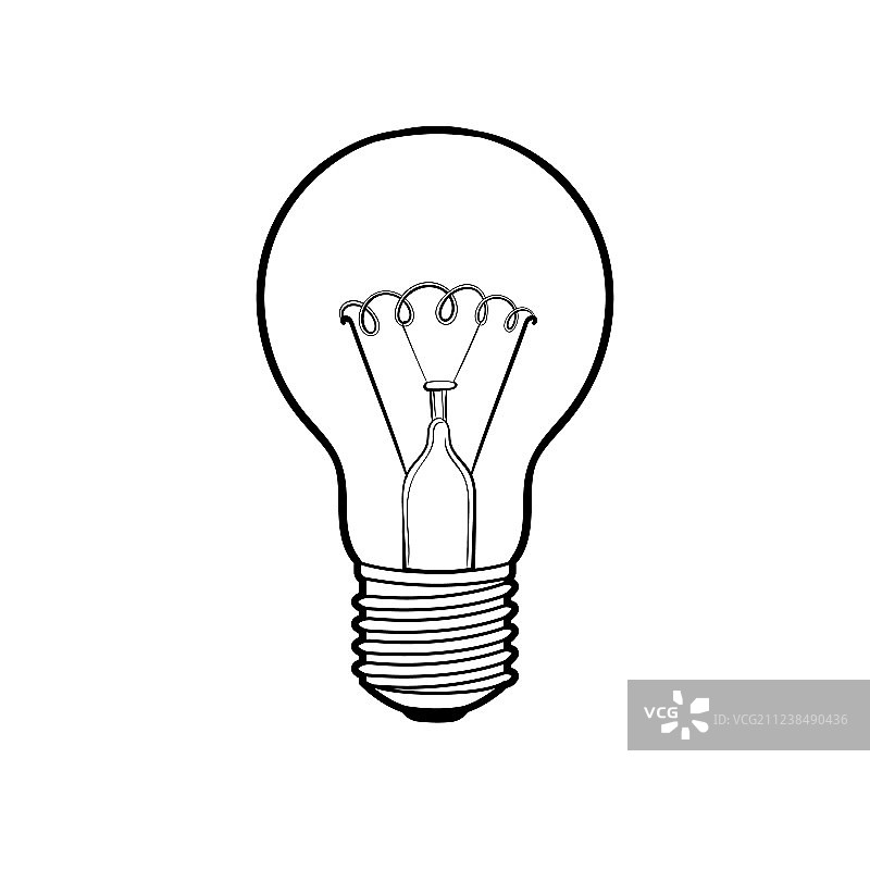 发光的灯填色书图片素材